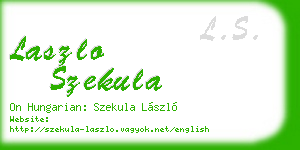 laszlo szekula business card